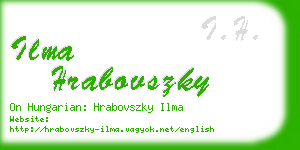 ilma hrabovszky business card